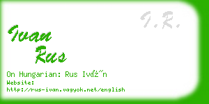 ivan rus business card